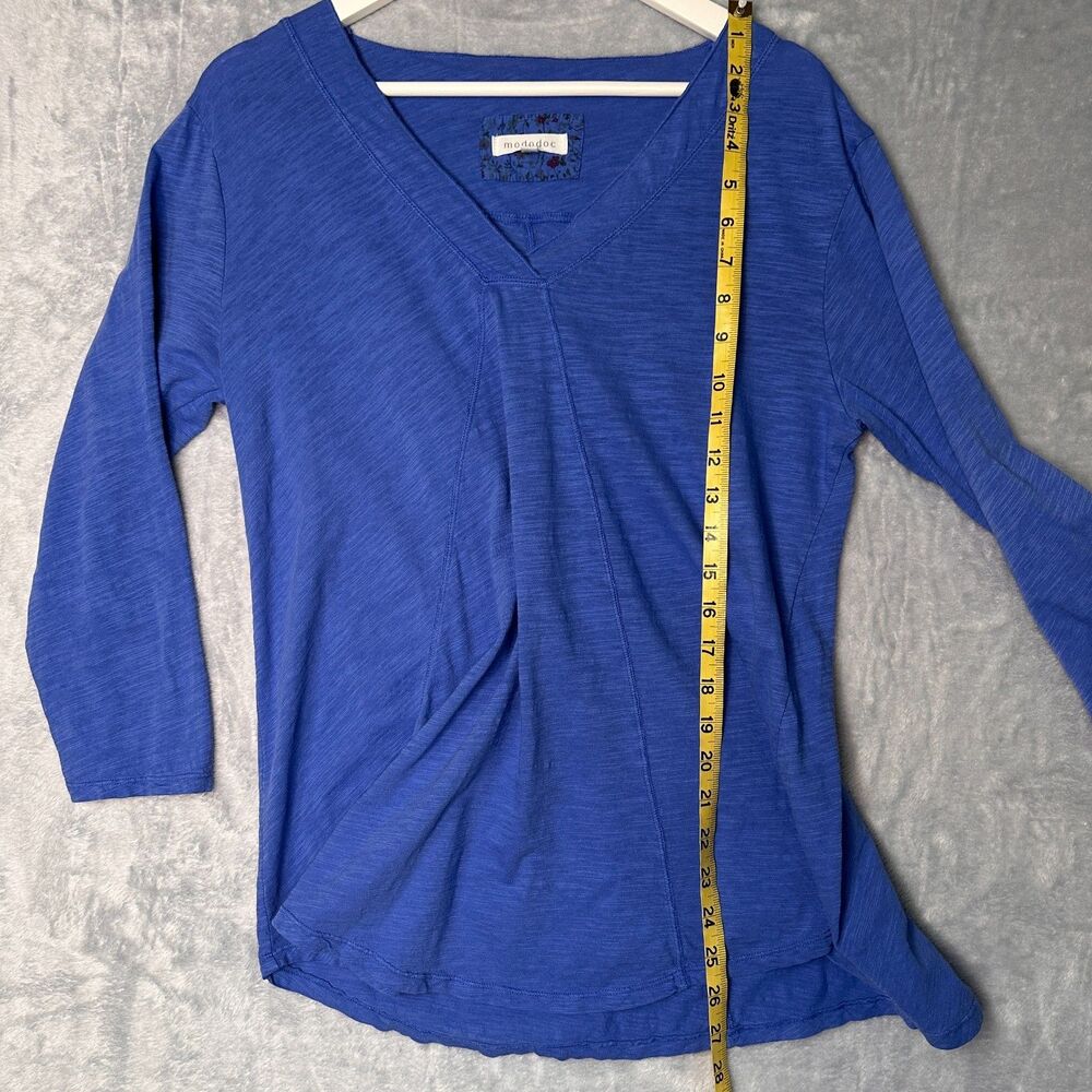 Mododoc Cotton Knit V-Neck Tunic Large - Picture 6 of 11